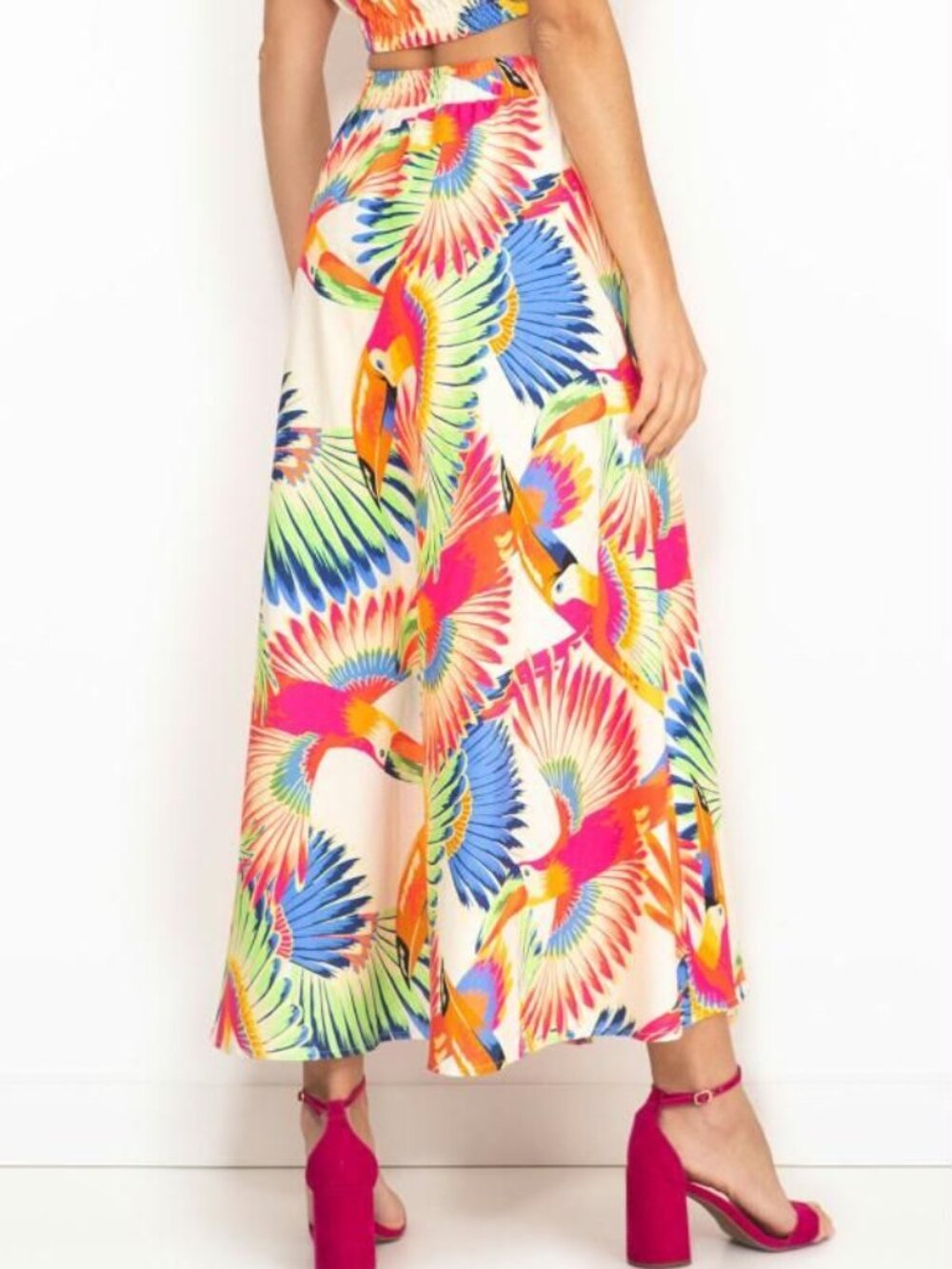 Farm Rio - Midi Skirt and Crop Top - Two-Piece Set - Picture 9 of 12